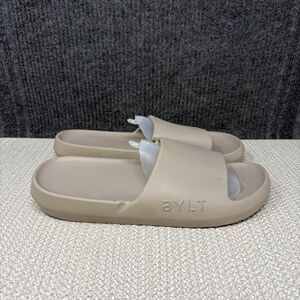 BYLT Basics Haus Cozy Lounge Slide Sandals Rubber Cream Mens Large ( US 11 )